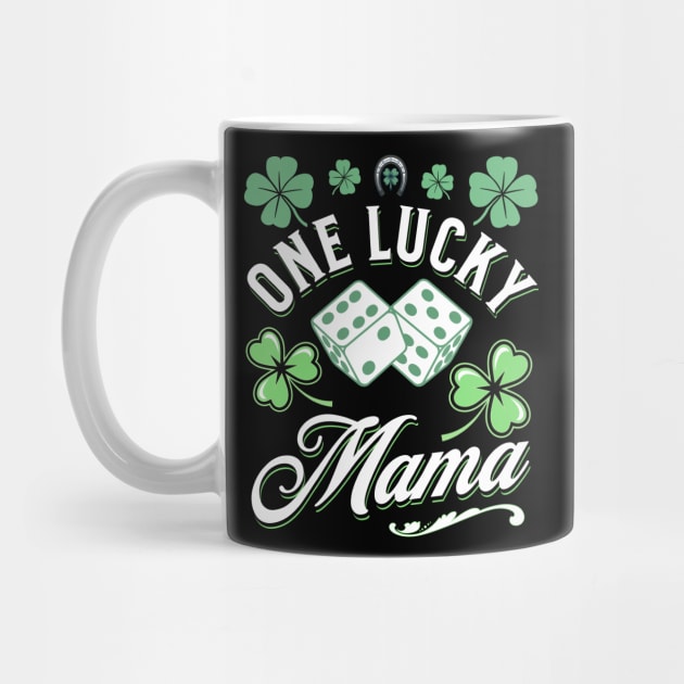 One Lucky Mama St Patricks Day Four Leaf Clover Dice Horseshoe by Intuitive_Designs0